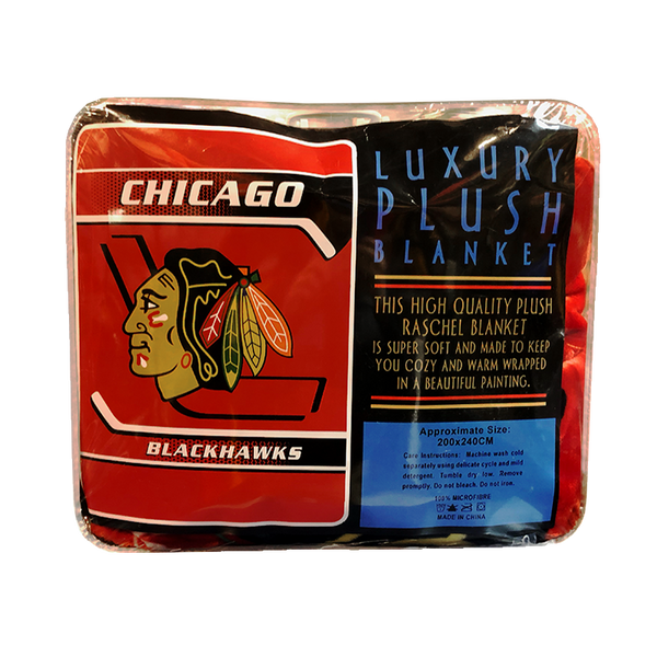 "Chicago Blackhawks" Luxury Queen Plush Blanket