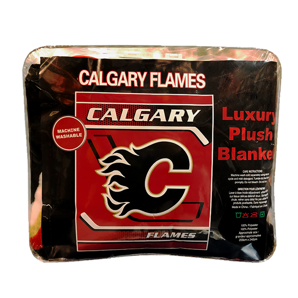 "Calgary Flames" Luxury Queen Plush Blanket