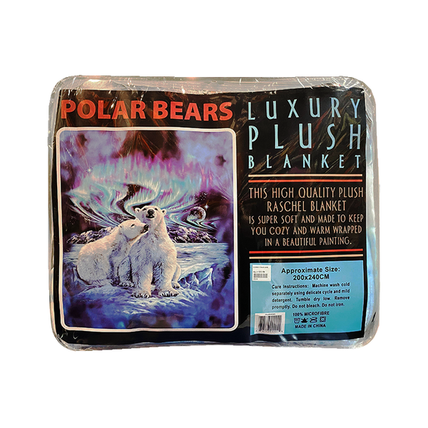 "Polar Bears" Luxury Queen Plush Blanket