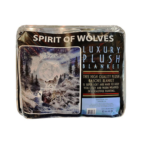 "Spirit Wolves" Luxury Queen Plush Blanket
