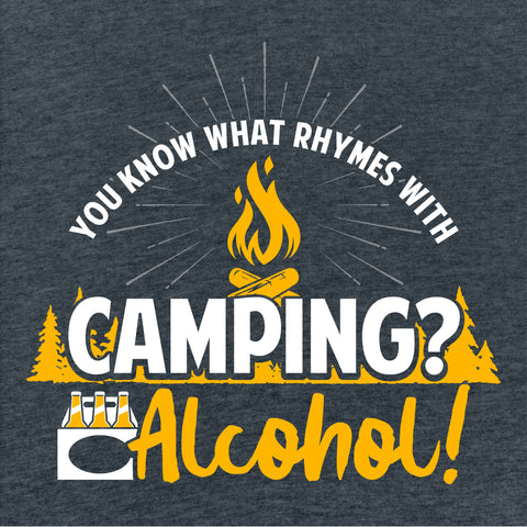 Camping? Alcohol! - One Liner T-Shirt