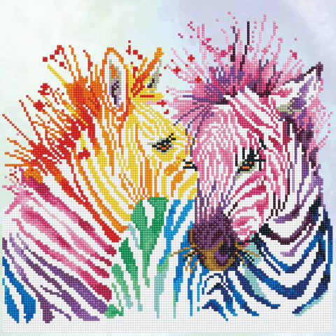Rainbow Zebras - Diamond Dotz