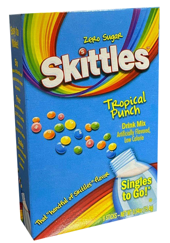 Skittles Tropical Sugar Free Drink Mix (6 pockets)